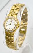 Bulova Gold Tone Diamond Accented Watch. Pre-Owned.