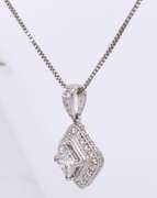Incredible White Gold Diamond Pendant on Chain