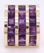 Gorgeous Yellow Gold Amethyst Ring