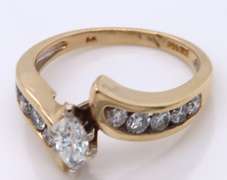 Majestic MArquise Diamond w RBC Bridal Set