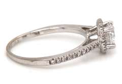 Dazzling White Gold RBC Diamond Engagement Ring