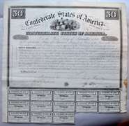 $ 50 Sept 1st 1871  Series Confederate States of America Bond