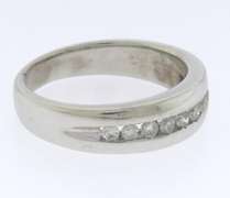 10K WHITE GOLD Gents Diamond Wedding Band