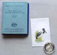 1991 Birds Of Australia Silver $ 10 Proof Silver Coin