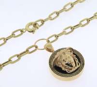 Italian Style Black Onyx Pendant on Chain