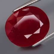 Fantastic 15.98ct oval cut rich blood red Ruby