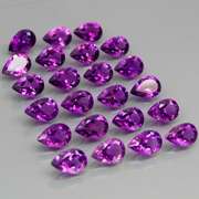 Glittering 8.52ct 6x4mm real Bolivian Amethyst set