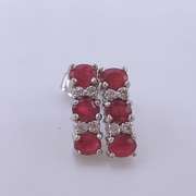 14kt Gold, Ruby, & Diamond Earrings