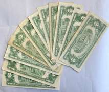 11 Various Series $ 2 Red Seal US Notes