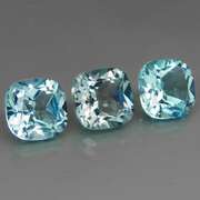Large 16.62ct vivid blue cushion cut Topaz set