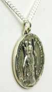 Vintage Sterling St. Christopher Catholic Medal Pendant