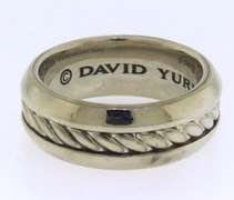 David Yurman Sterling Silver Cable Wedding Band Ring