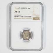 MS63 1916-S Barber Dime - Graded NGC