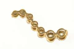 14K Yellow Gold 0.93 Ctw Graduated Diamond Wave Journey Pendant