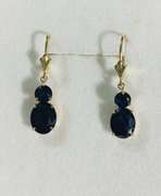 14kt Gold & Blue Sapphire Earrings