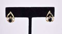 Black Onyx Earrings in Gold