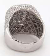 Overwhelmingly Rich Diamond Drenched 18k Stamped White Gold Ring