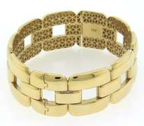 Handsome Handmade Italian 14k Gold Chain Bracelet