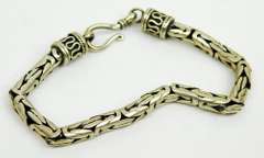 Sterling Silver Byzantine Bracelet, 8 Inches