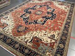 MAGNIFICENT SERAPI DESIGN RUG 9x12