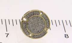 Fashionable 10kt Diamond Circle Earrings