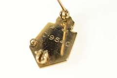 10K Yellow Gold Pi Lambda Phi Art Deco Enamel Fraternity Pin/Brooch