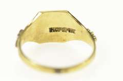 14K Yellow Gold Art Deco Monogrammable Ornate Child's Ring