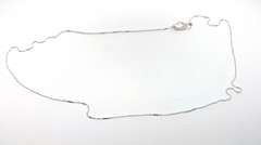 Sparkling Handmade Italian Sterling Silver Box Adjustable Necklace