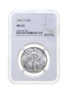 MS65 1947-D Walking Liberty Half Dollar - Graded NGC