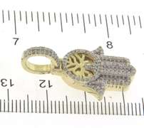 10kt Hamsa Hand Diamond Pendant