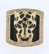 Fabulous Yellow Gold Panther Head Ring