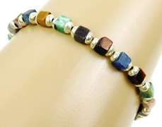 Silpada Sterling & Polished Agates & Gemstone Bracelet