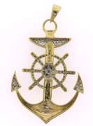 Charming 10kt Diamond Nautical Pendant