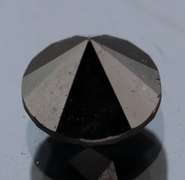 Very fine 1.72ct smooth cut Black Diamond solitaire