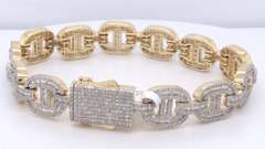Spectacular 5.91ctw Diamond Yellow Gold Bracelet