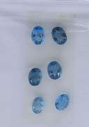 Chic Set of 6 Oval Cut London Blue Topaz Gemstones, 10.00 cts