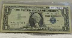1957-B Star Note $1 Sil Cert, almost Unc