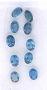 Ten Oval Cut London Blue Topaz Gemstones, 10.56cts. Great!