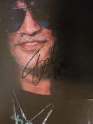 Aerosmith Steven Tyler Guns N Roses Slash Autographed 24x36 Framed Canvas ACOA