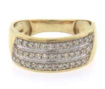 Great 3 Ring Wedding Set in 14kt Yellow Gold