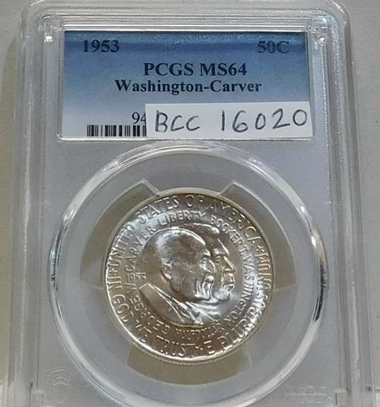 1953 Washingtom-Carver Comm PCGS MS-64  brilliant