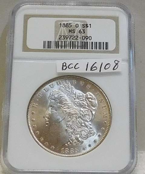 1885-O Morgan Dol NGC MS-63