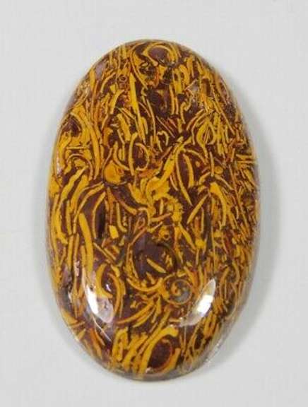 Intricate 41.32ct calligraphers stone Jasper