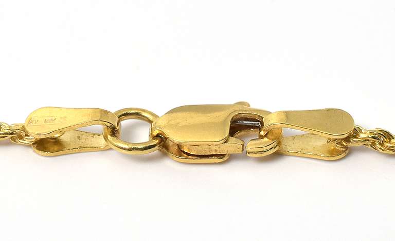 18KT Yellow Gold 19-Inch 1mm Rope Chain