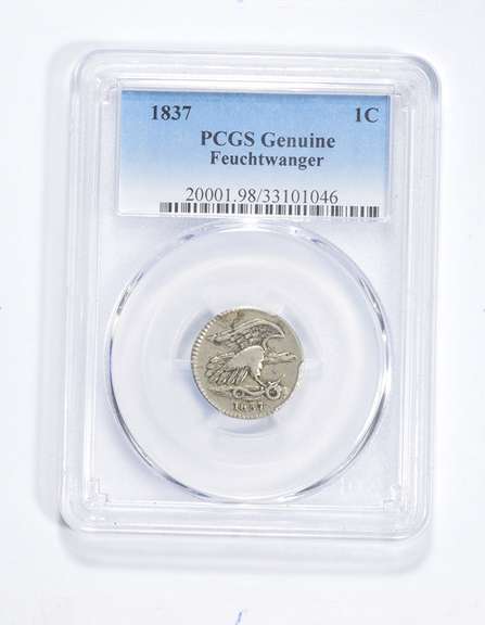 Genuine 1837 Feuchtwanger Cent - Hard Times Token - Graded PCGS
