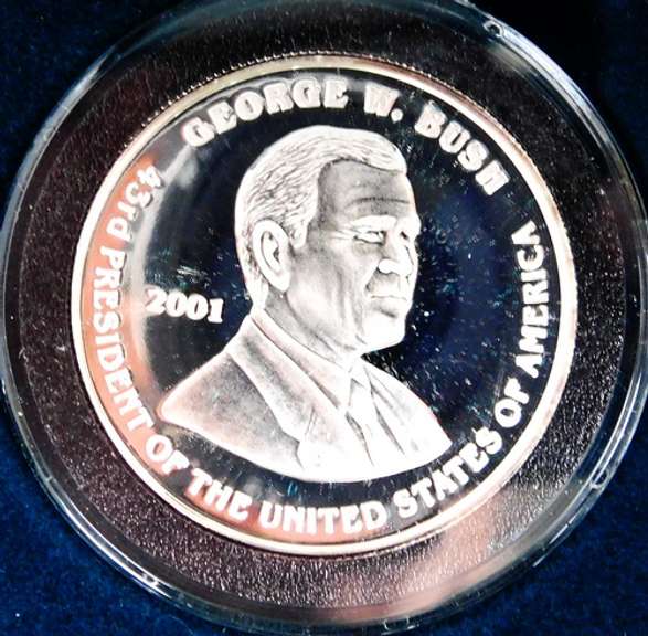 Bush/Gore Presidential Election Silver Proof Coin
