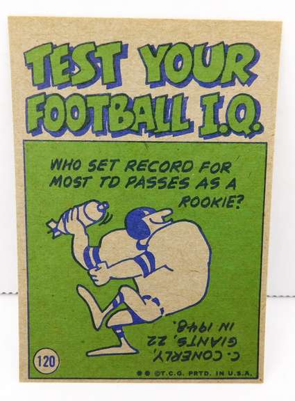 1972 Terry Bradshaw Pro Action Football Card