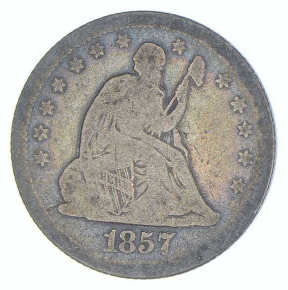 1857-O Seated Liberty Quarter