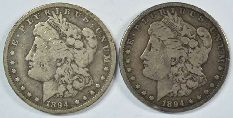 Scarce 1894-O & 1894-S Morgan Silver Dollars
