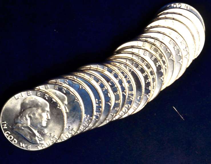 Roll of BU  Franklin Half  Dollars 1963